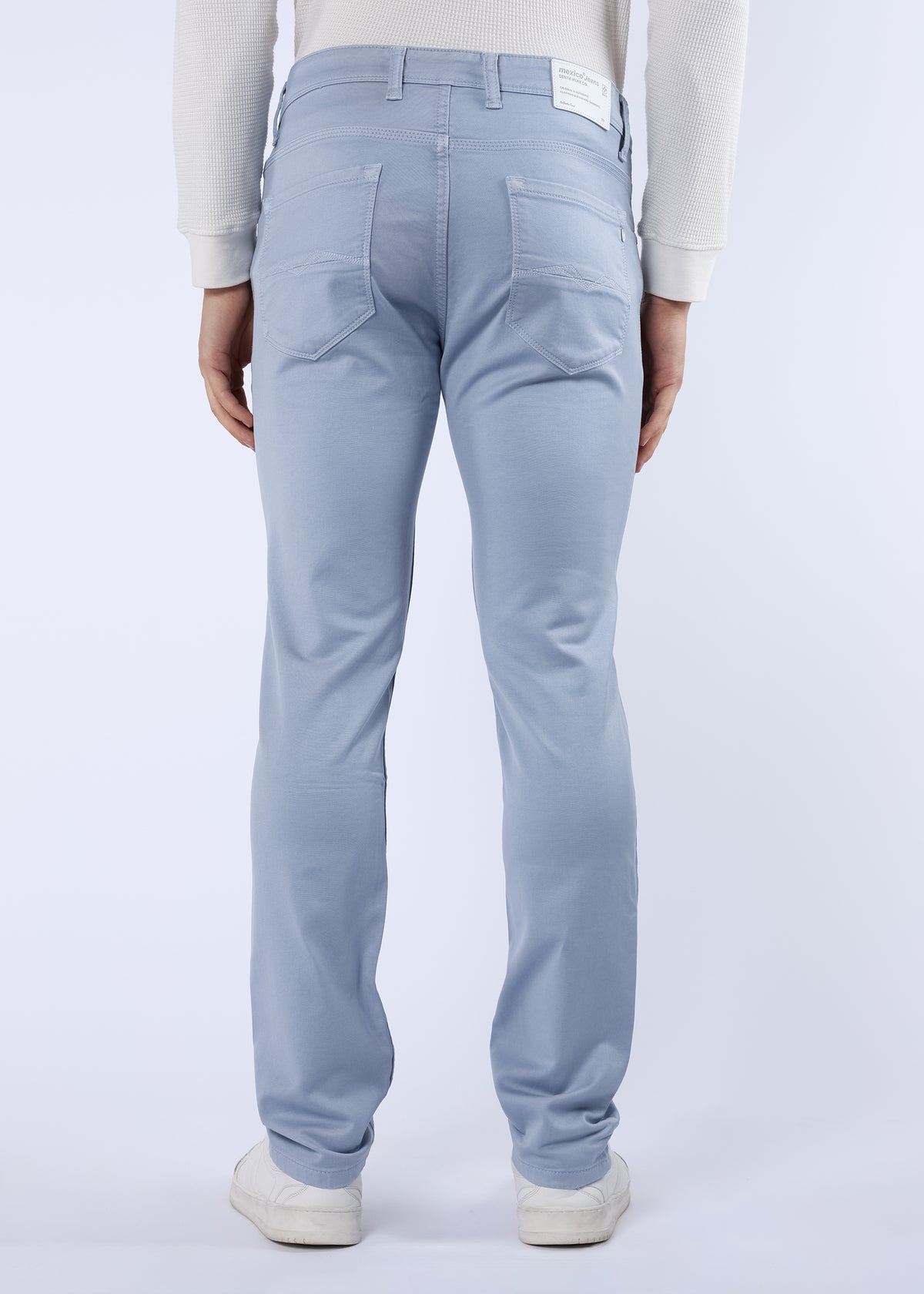 Men's Classic Slim Fit Stretch Ice Blue Jeans