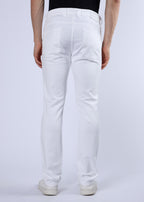 Men's Classic Slim Fit Stretch White Jeans