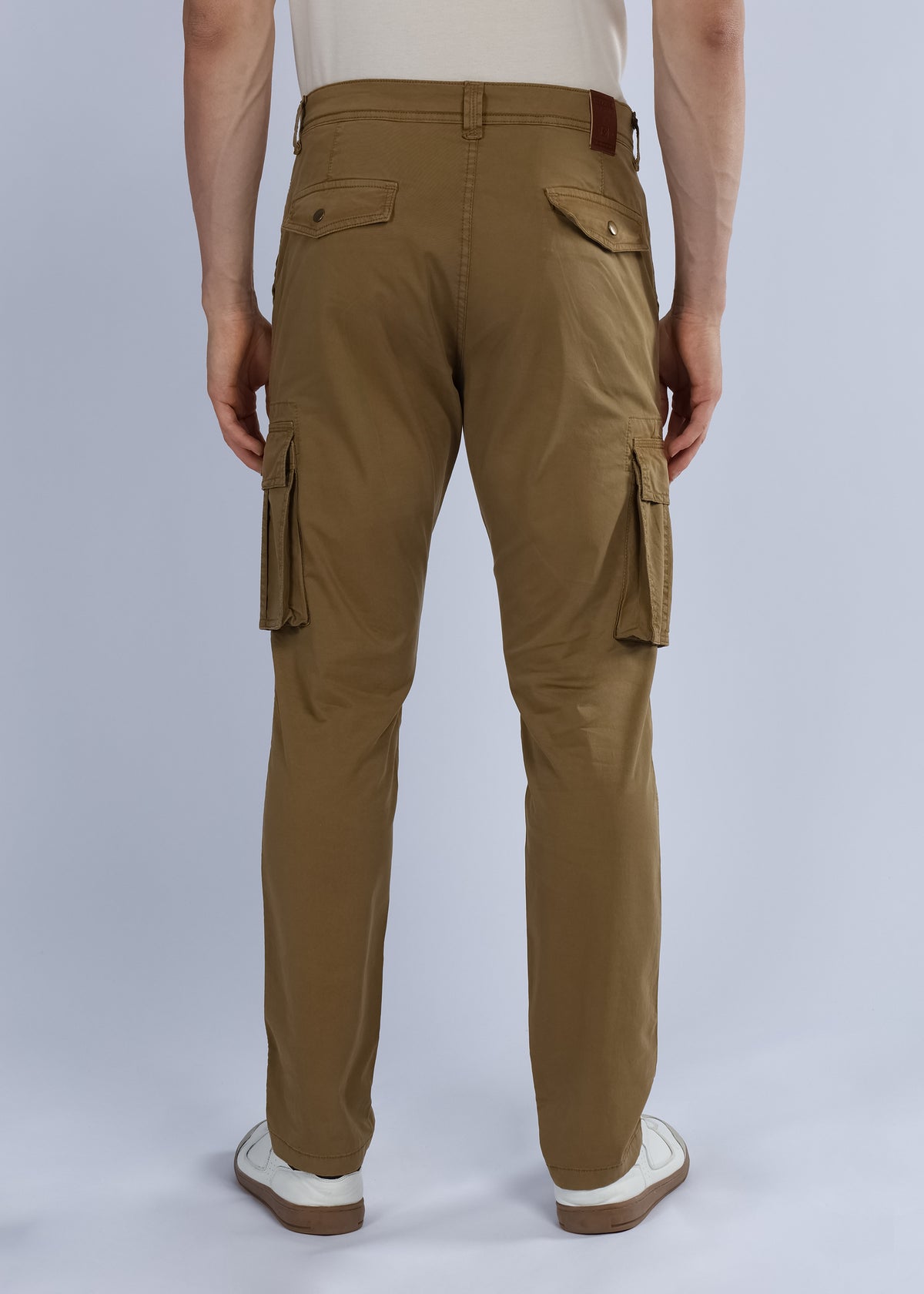 Men's Slim Fit Stretch Dark Beige Cargo