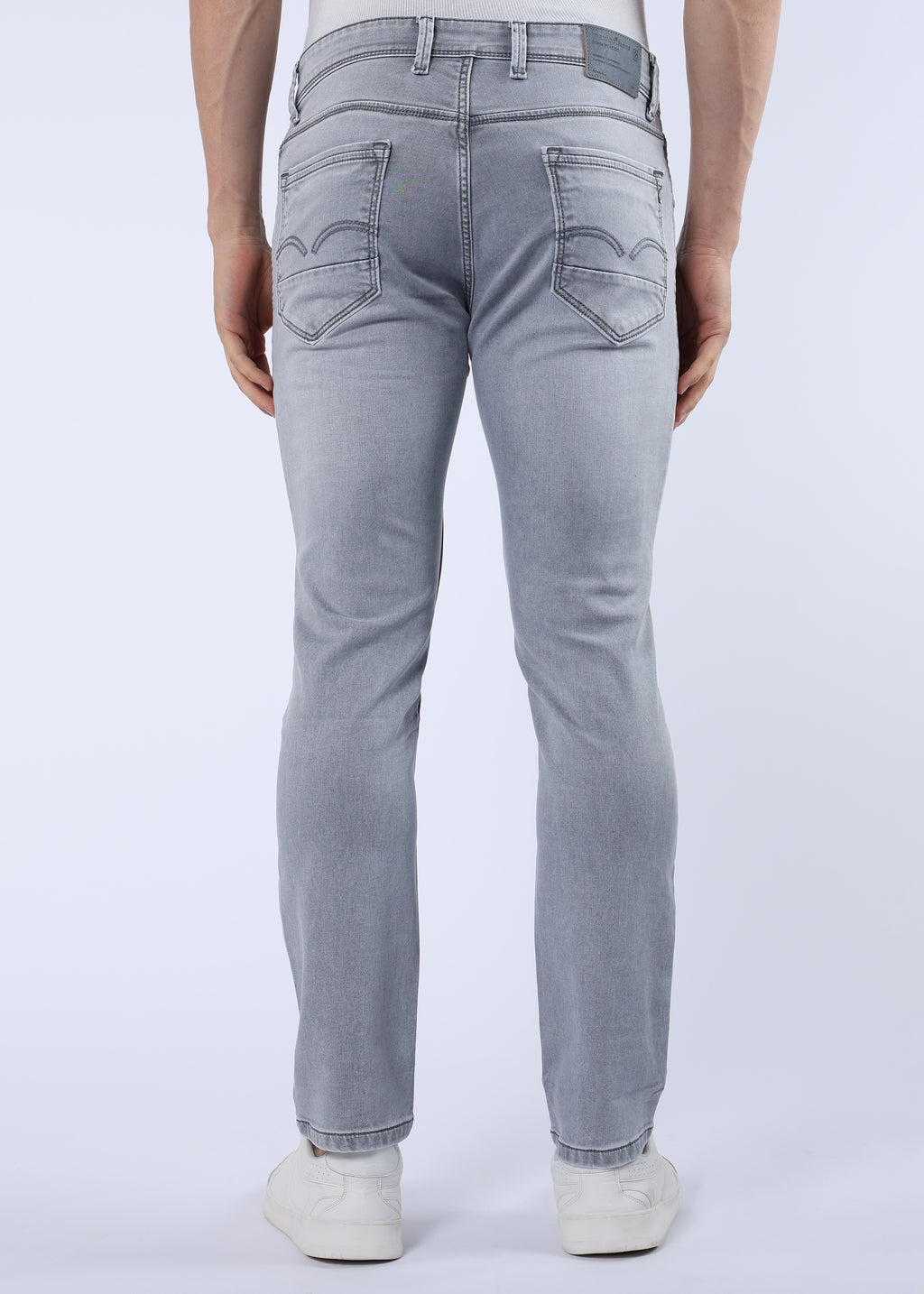 Men's Classic Slim Fit Stretch Light Grey Jeans