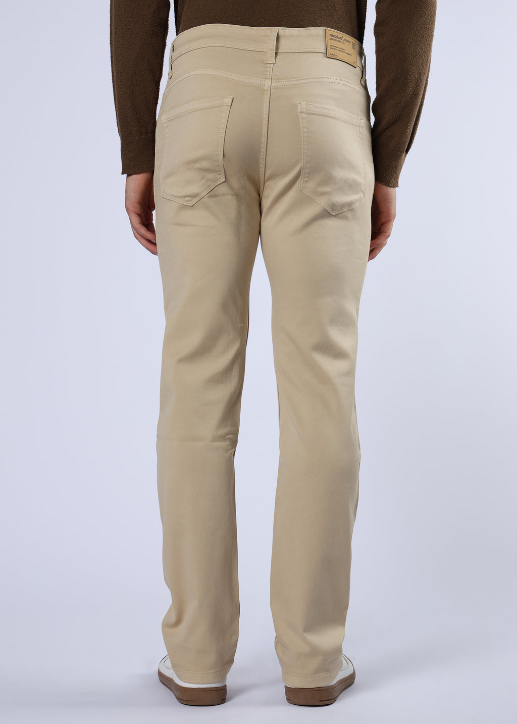 Men's Premium Comfort Fit Stretch Beige Jeans