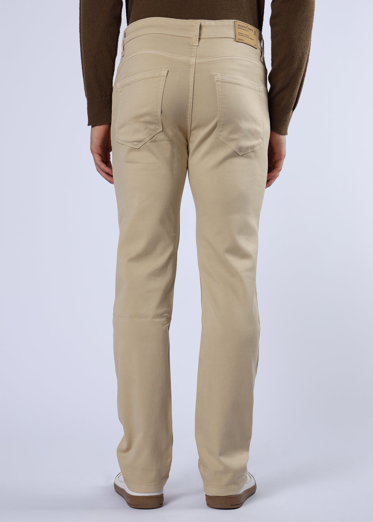 Men's Premium Comfort Fit Stretch Beige Jeans