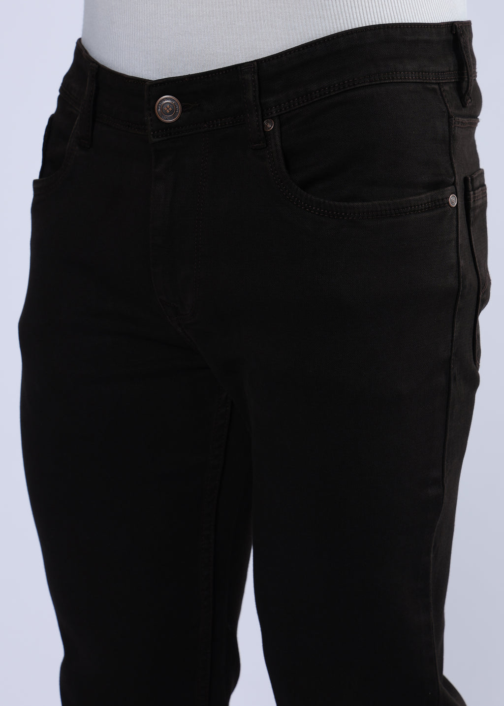 Men's Everyday Comfort Fit Stretch Dark Brown Jeans