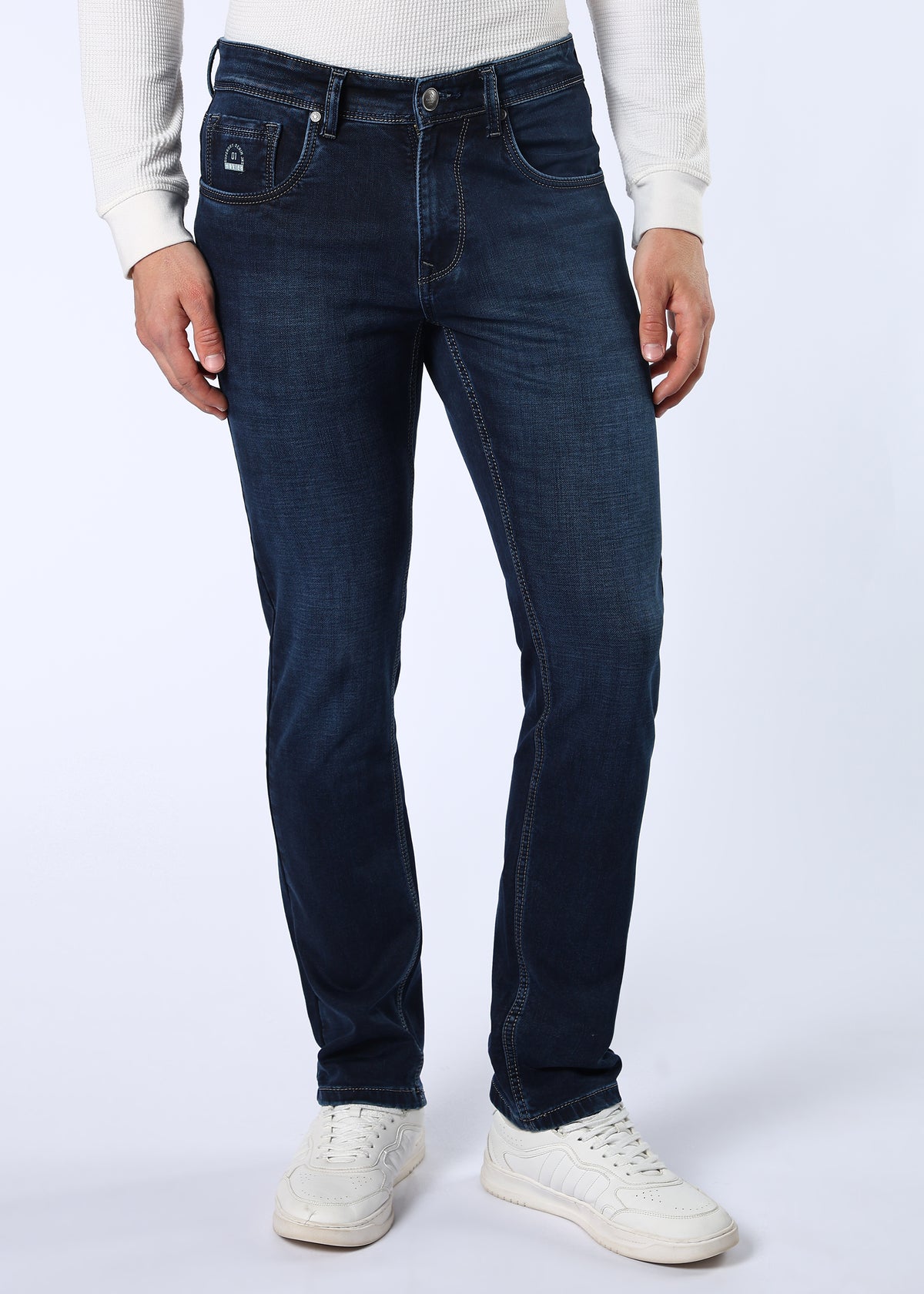 Men's Classic Slim Fit Stretch Dark Indigo Jeans