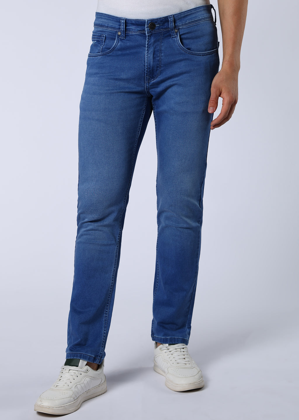 Men's Classic Slim Fit Stretch Blue Jeans