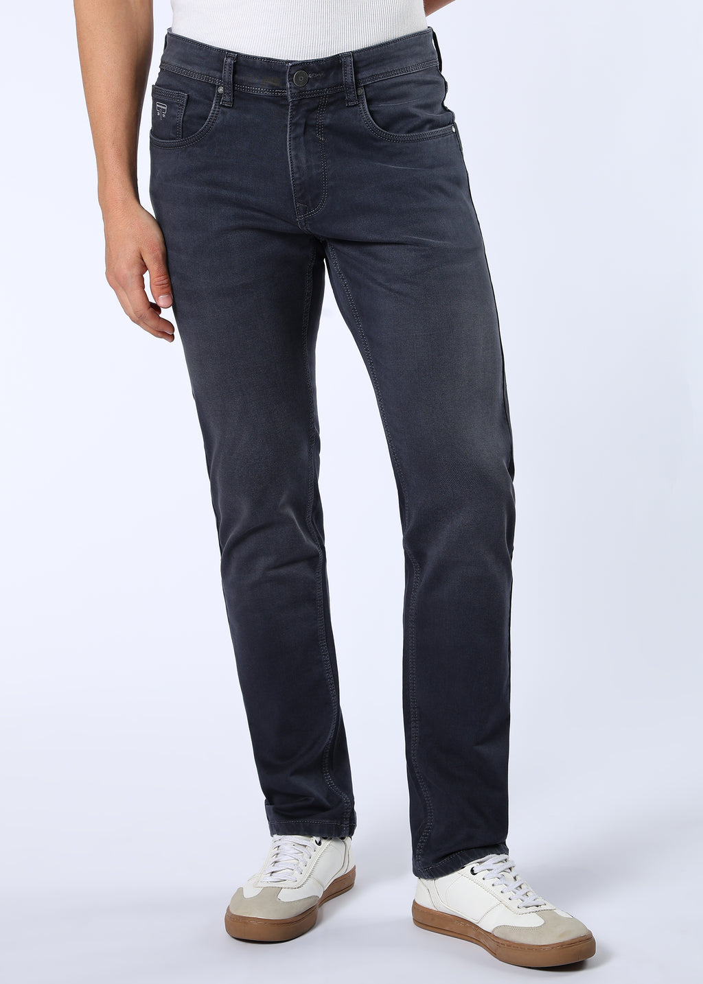 Men's Classic Slim Fit Stretch Grey Jeans