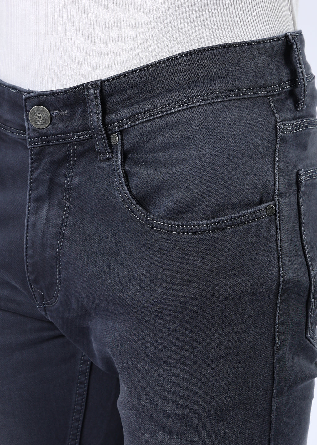 Men's Classic Slim Fit Stretch Grey Jeans