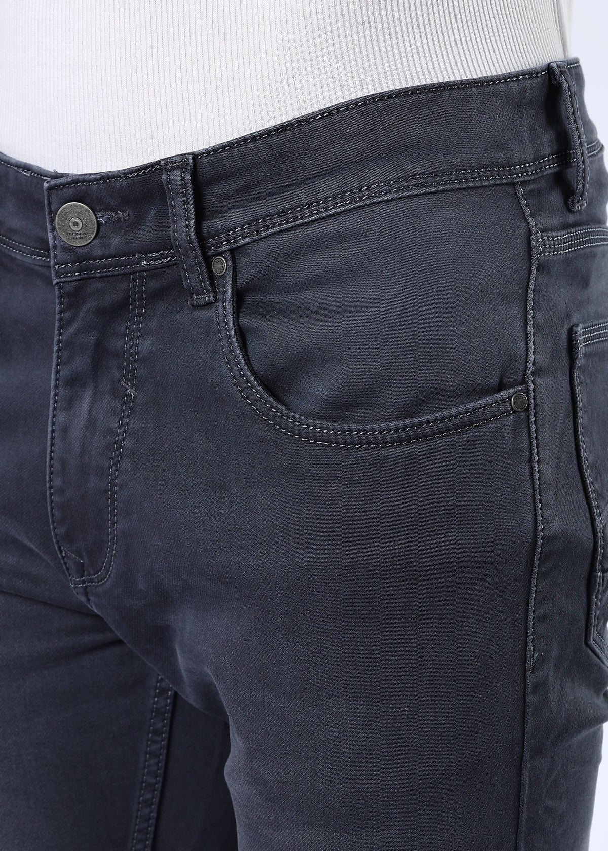 Men's Classic Slim Fit Stretch Grey Jeans