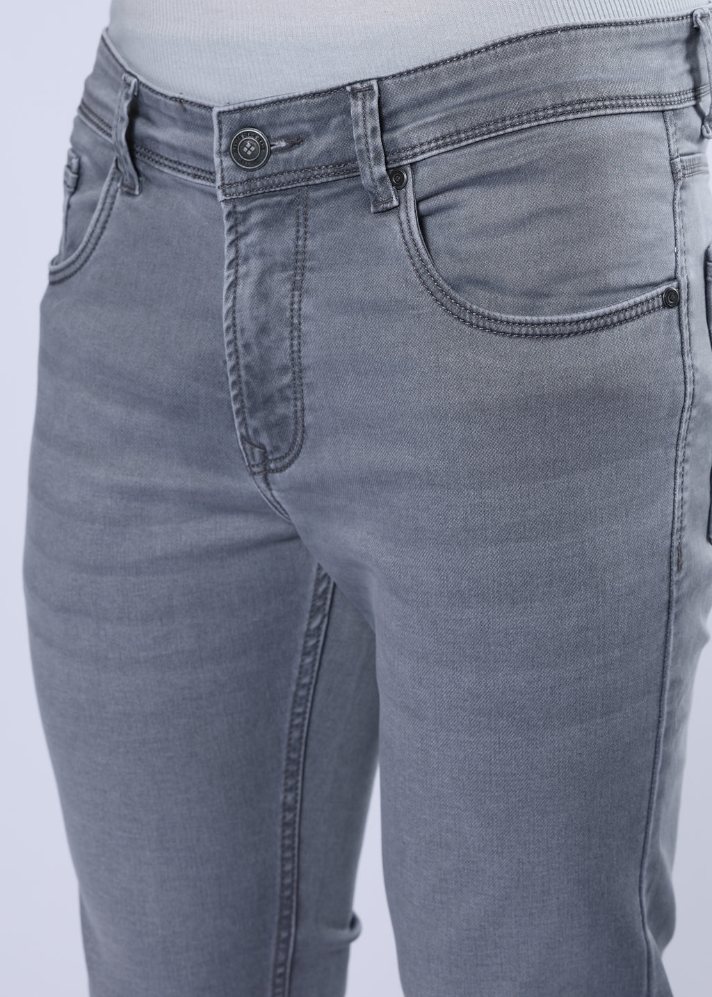 Men's Classic Slim Fit Stretch Med Grey Jeans