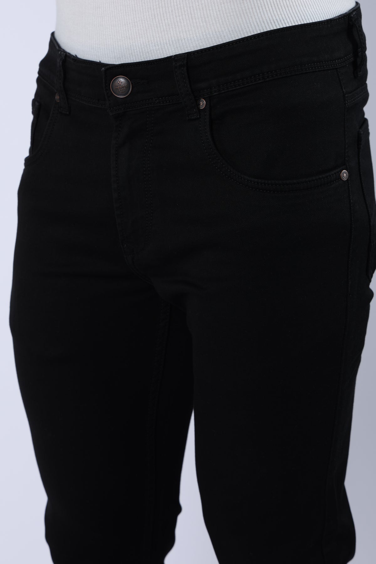 Men's Classic Slim Fit Stretch Black Jeans