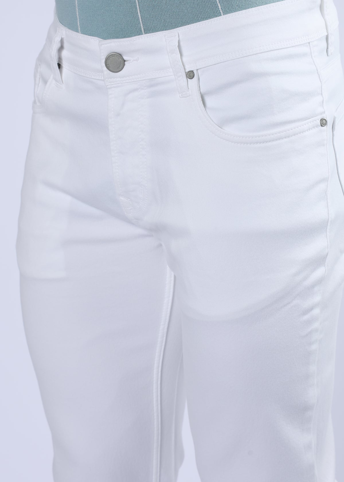 Men's Premium Comfort Fit Stretch White Jeans