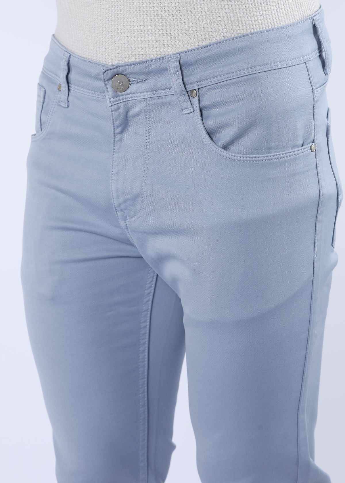 Men's Classic Slim Fit Stretch Ice Blue Jeans