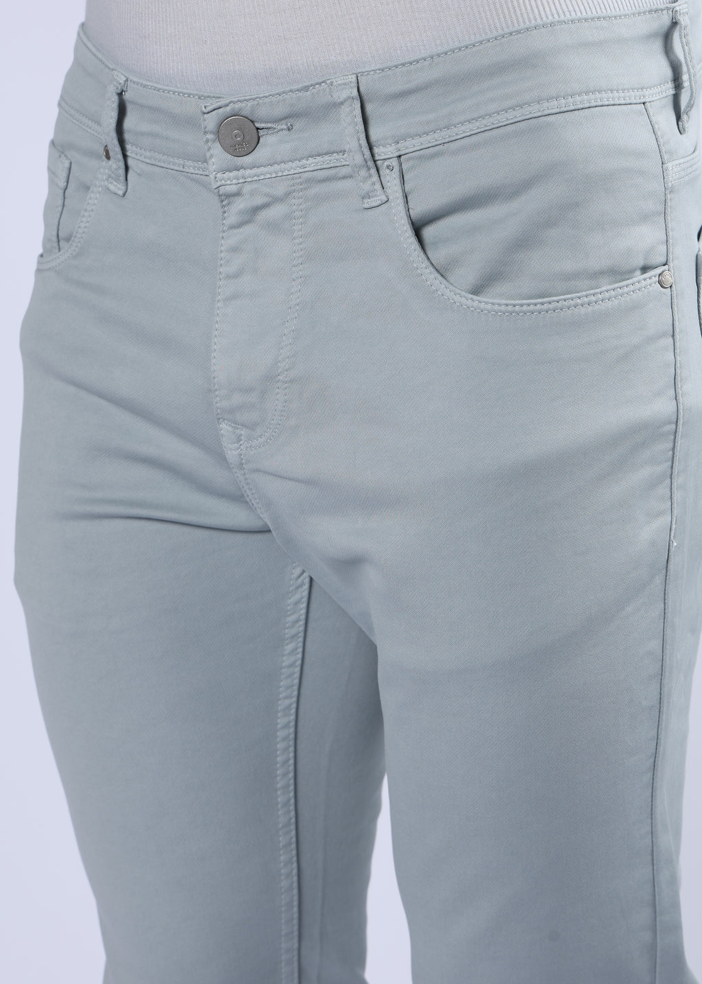 Men's Classic Slim Fit Stretch Light Grey Jeans