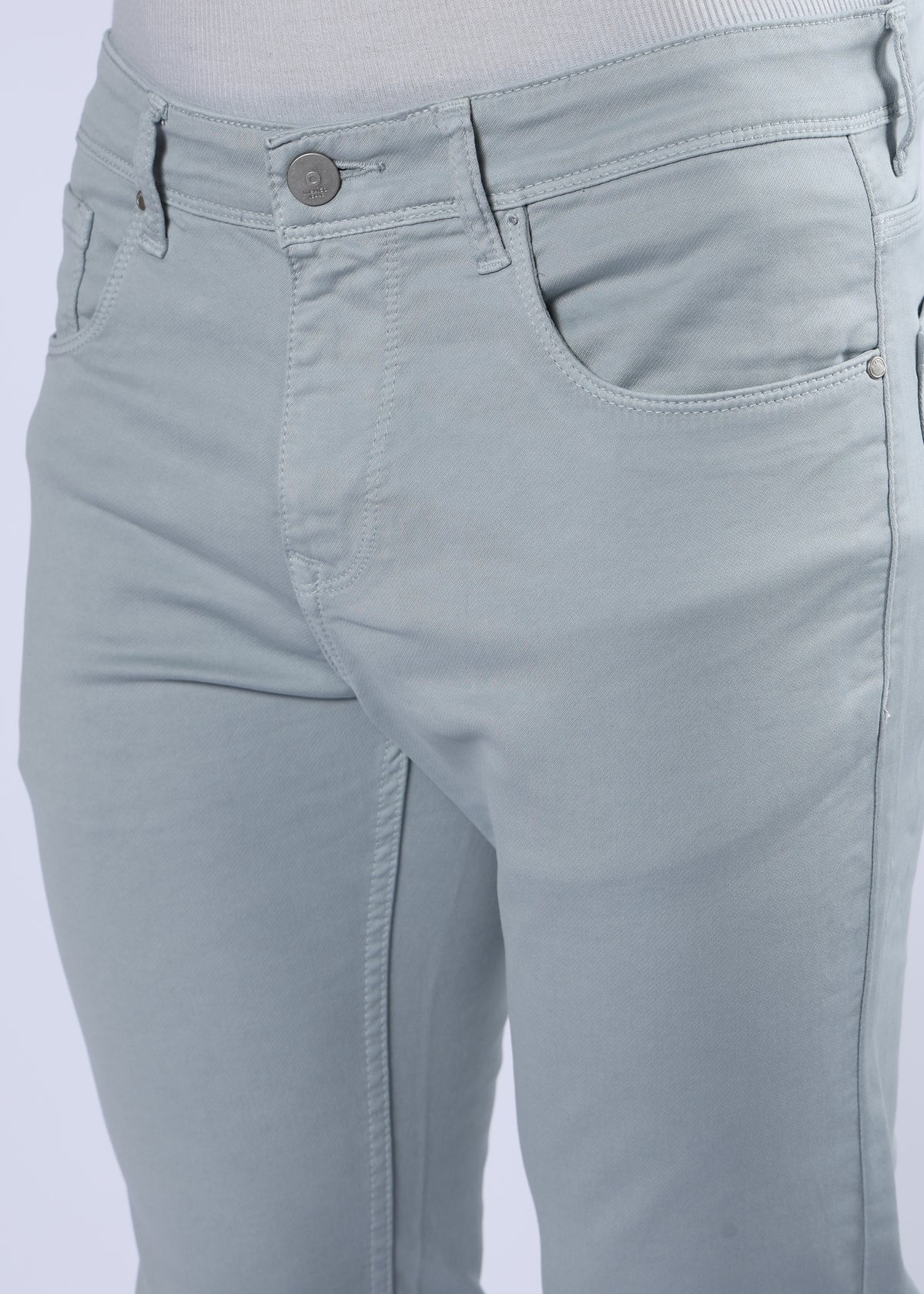 Men's Classic Slim Fit Stretch Light Grey Jeans