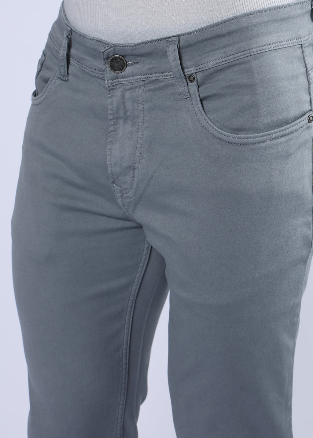 Men's Premium Comfort Fit Stretch Med Grey Jeans