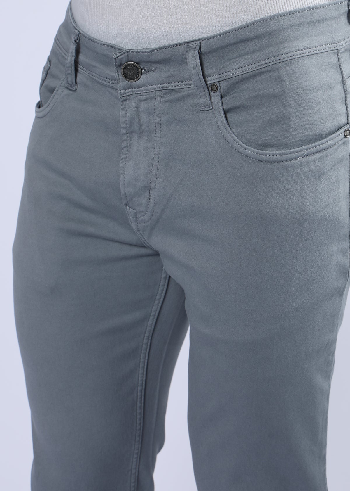 Men's Premium Comfort Fit Stretch Med Grey Jeans