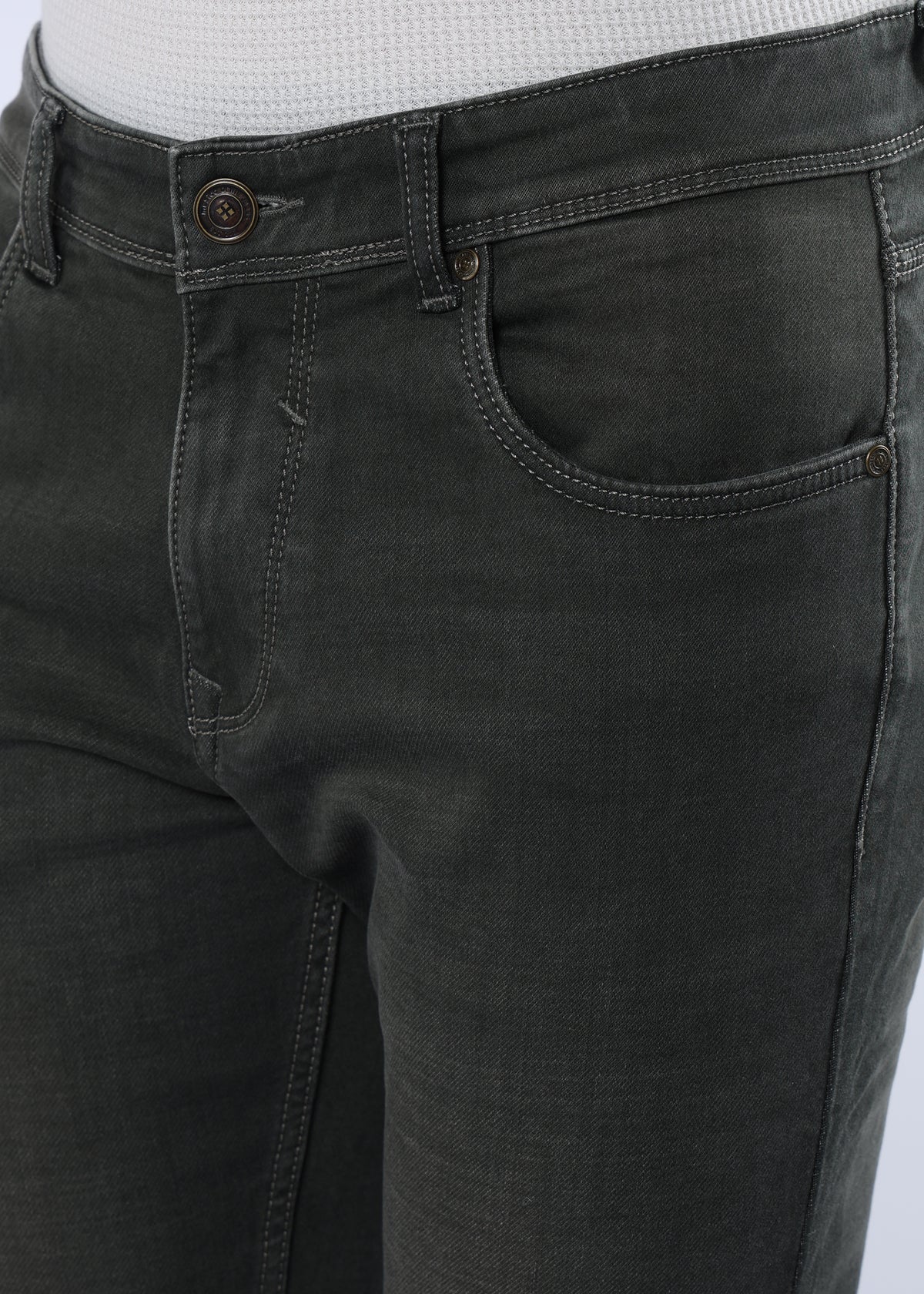 Men's Classic Slim Fit Stretch Charcoal Grey Jeans