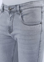 Men's Classic Slim Fit Stretch Light Grey Jeans