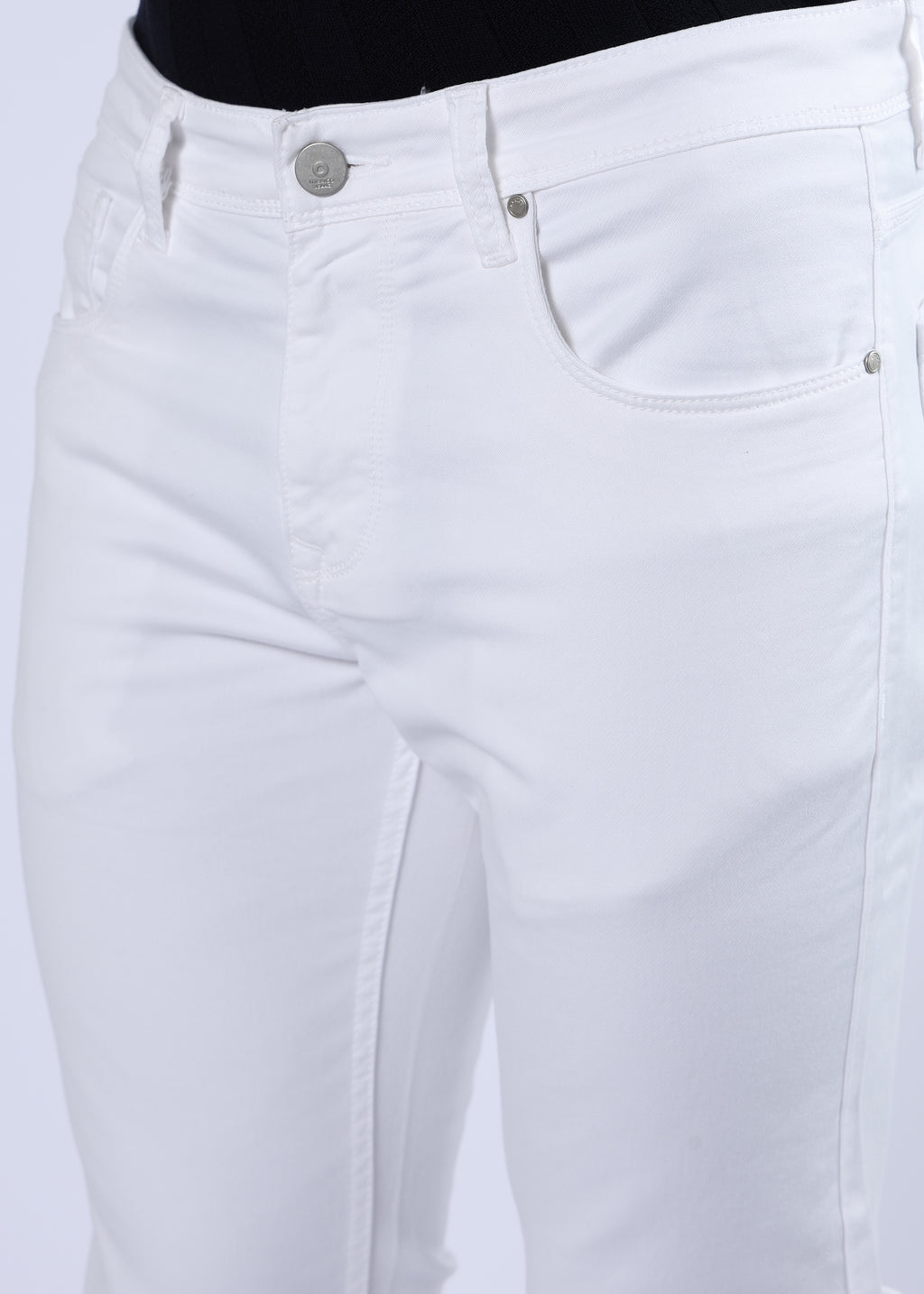 Men's Classic Slim Fit Stretch White Jeans
