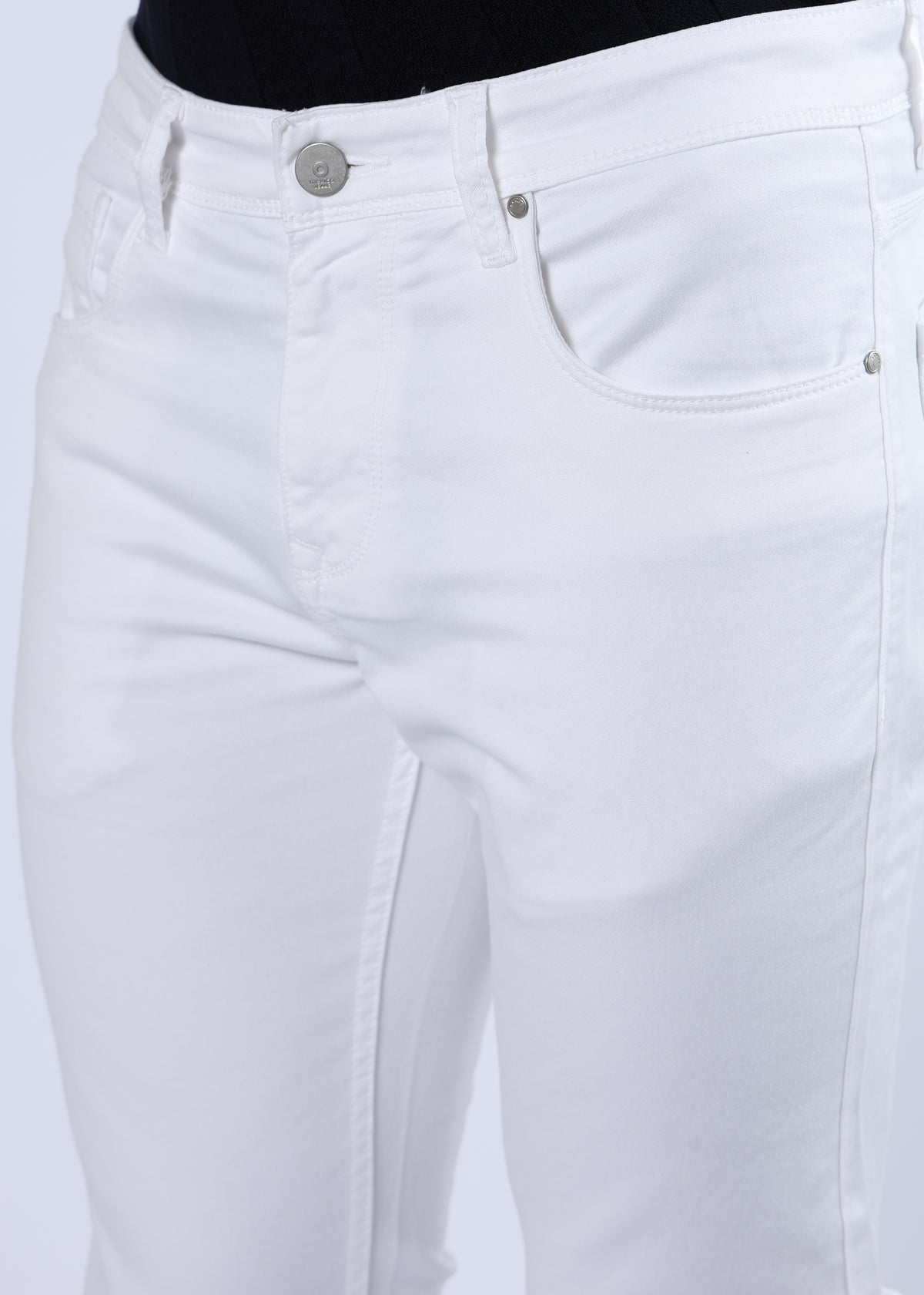 Men's Classic Slim Fit Stretch White Jeans