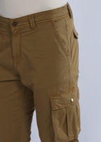 Men's Slim Fit Stretch Dark Beige Cargo