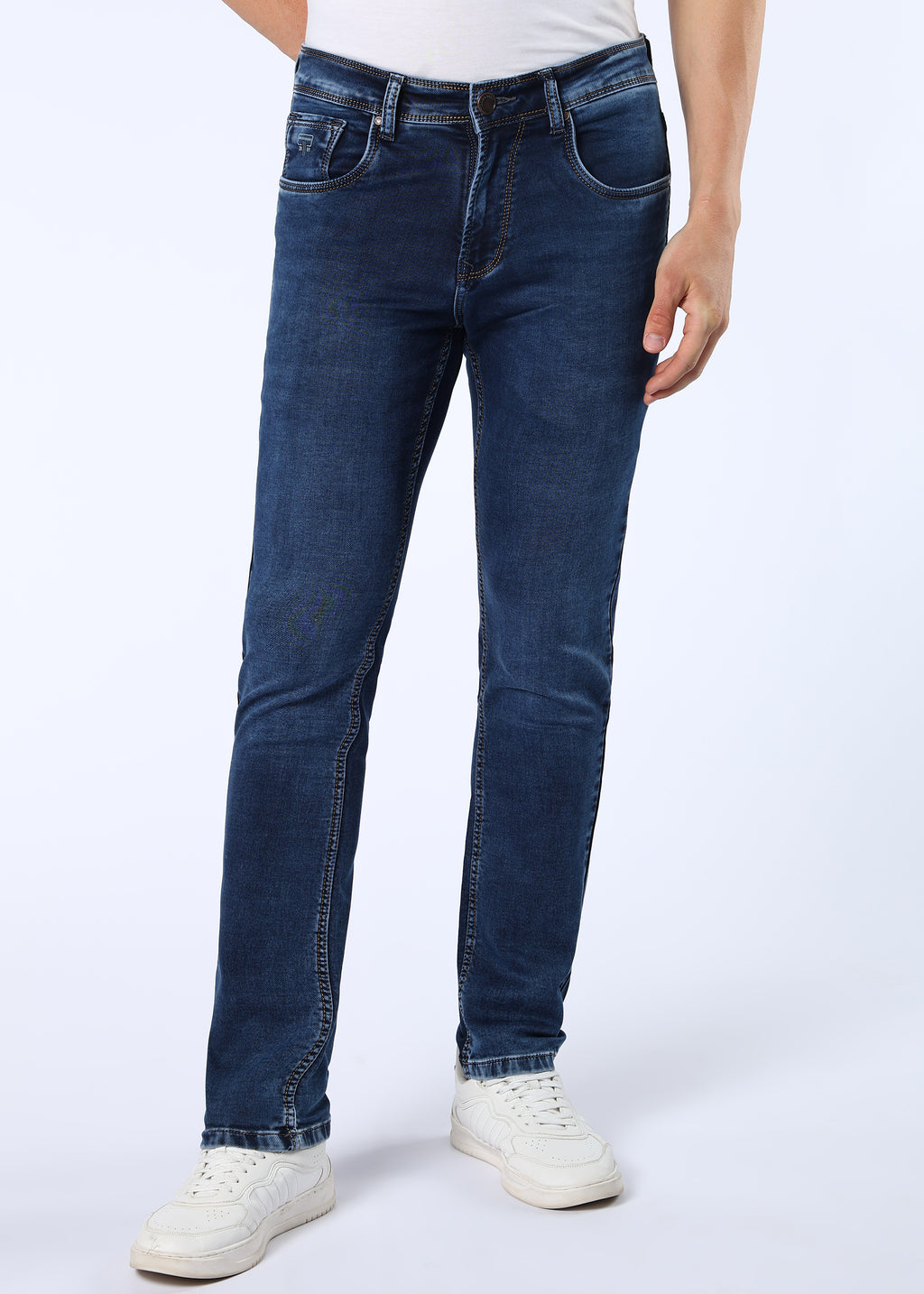 Men's Classic Slim Fit Stretch Med Indigo Jeans