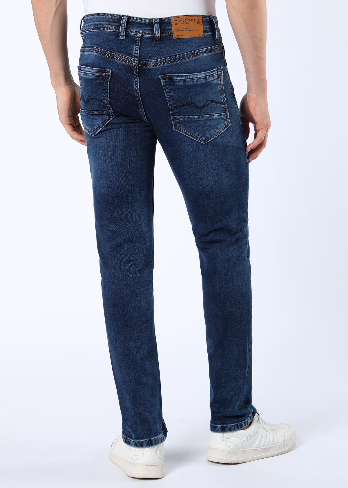 Men's Classic Slim Fit Stretch Med Indigo Jeans