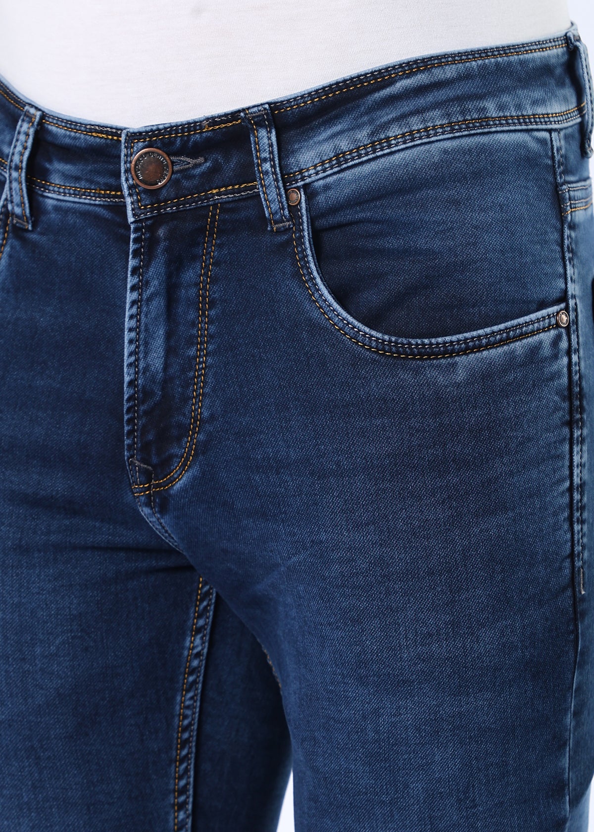 Men's Classic Slim Fit Stretch Med Indigo Jeans