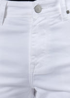 Men's Classic Slim Fit Stretch White Jeans