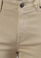 Men's Premium Comfort Fit Stretch Beige Jeans