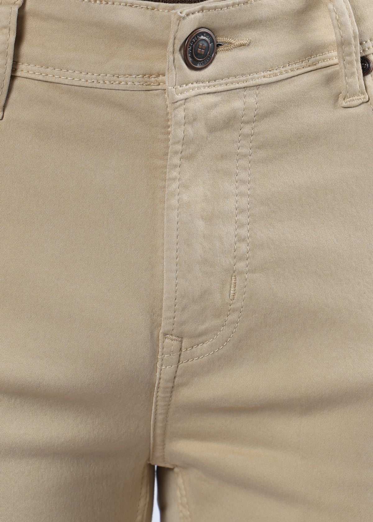 Men's Premium Comfort Fit Stretch Beige Jeans