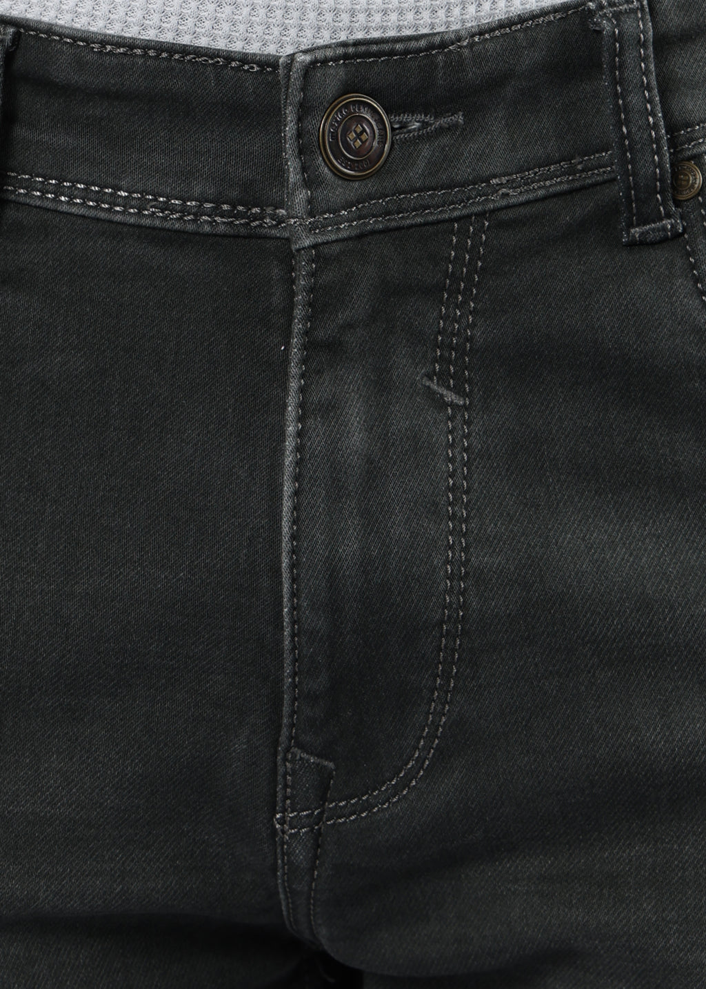 Men's Classic Slim Fit Stretch Charcoal Grey Jeans