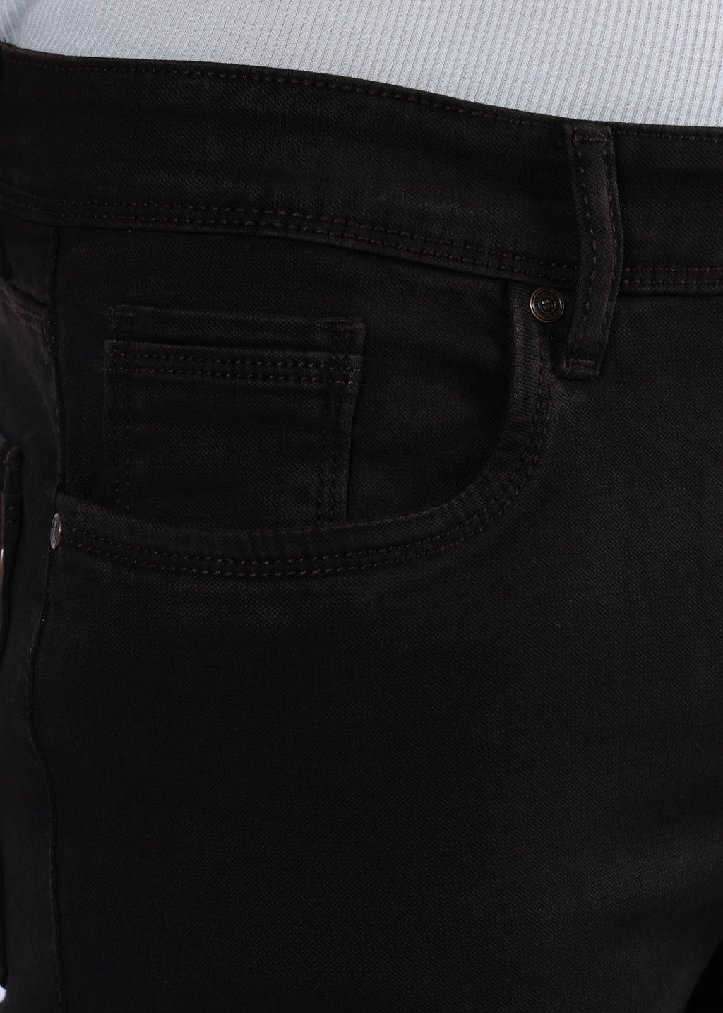 Men's Everyday Comfort Fit Stretch Dark Brown Jeans