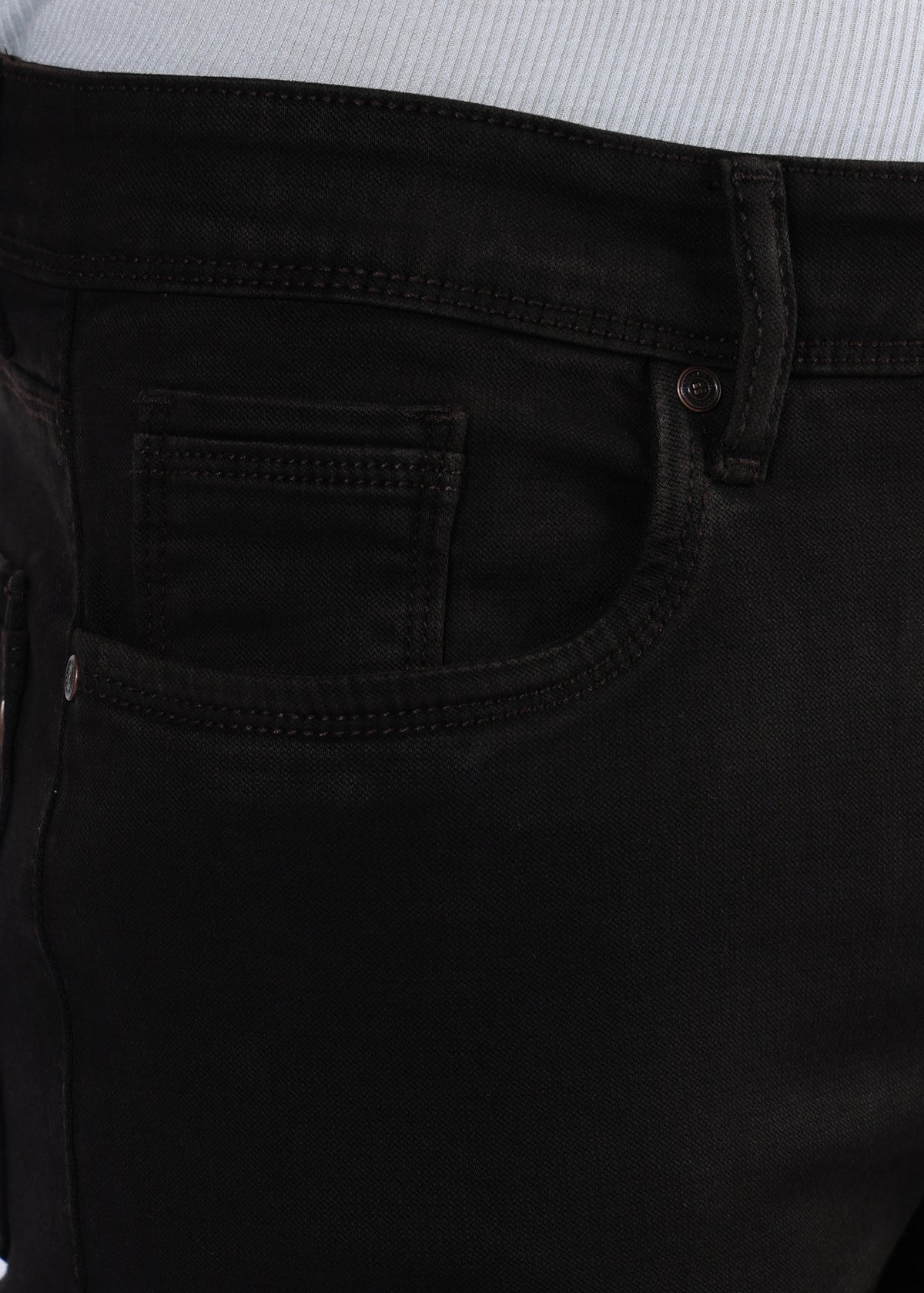 Men's Everyday Comfort Fit Stretch Dark Brown Jeans