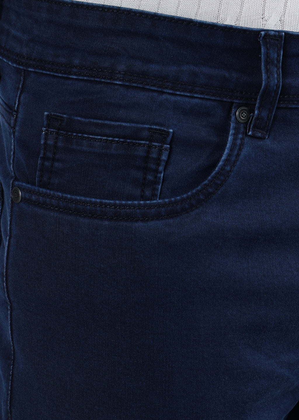 Men's Premium Comfort Fit Stretch Dark Blue Jeans