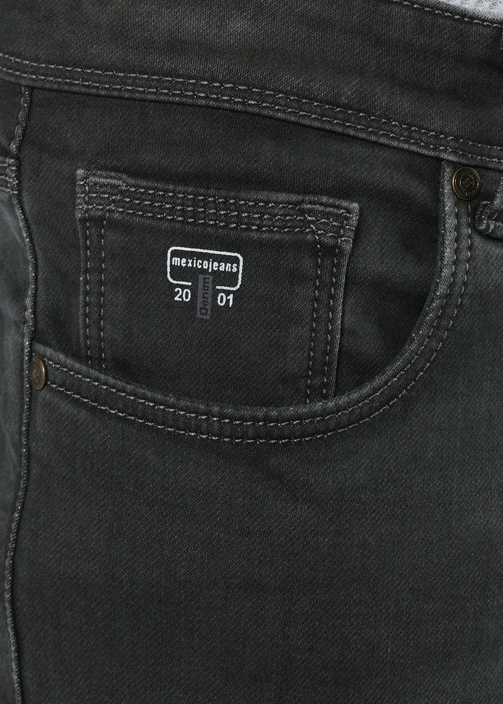 Men's Classic Slim Fit Stretch Charcoal Grey Jeans