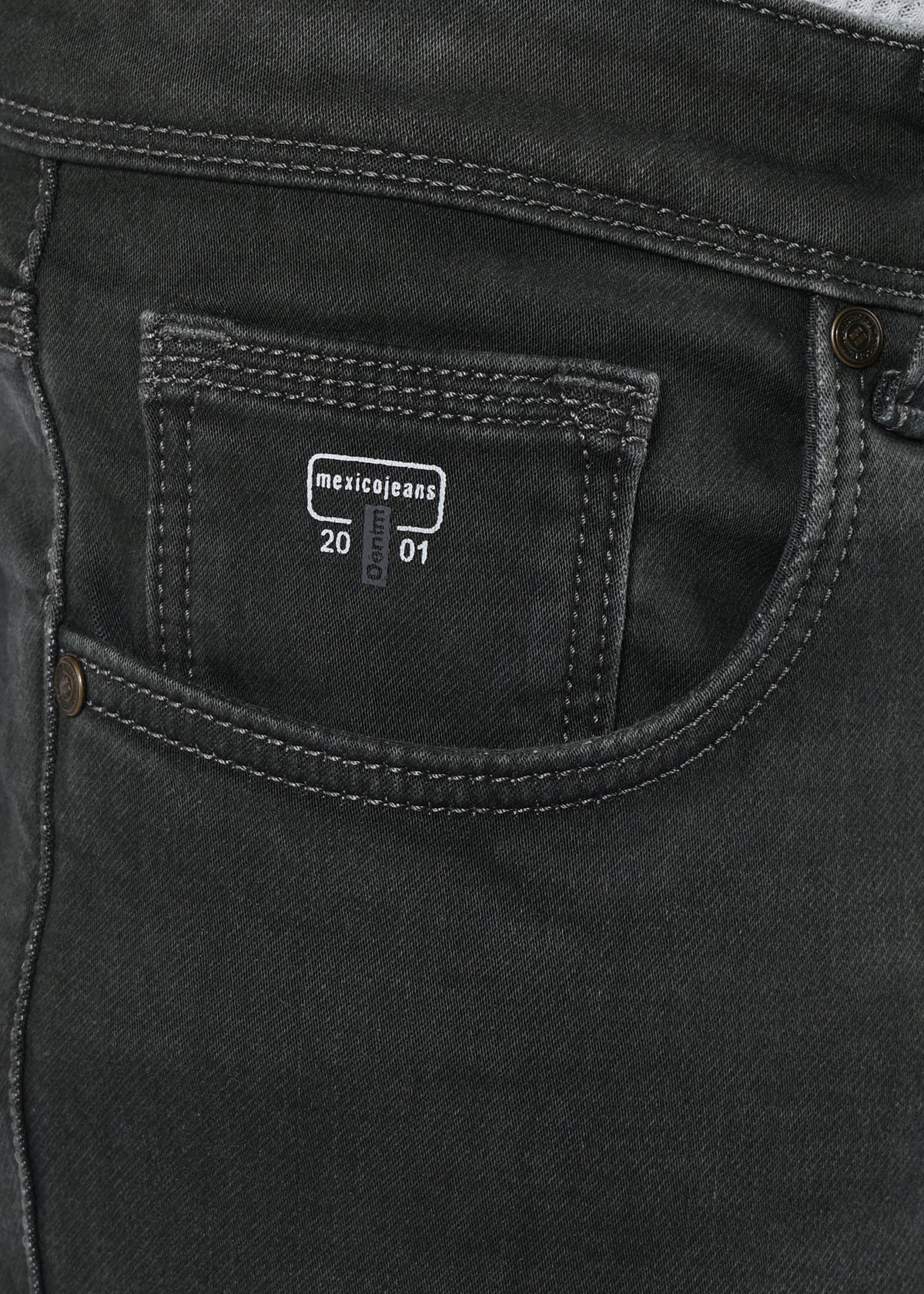Men's Classic Slim Fit Stretch Charcoal Grey Jeans