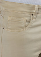 Men's Classic Slim Fit Stretch Beige Jeans