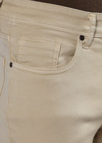 Men's Premium Comfort Fit Stretch Beige Jeans