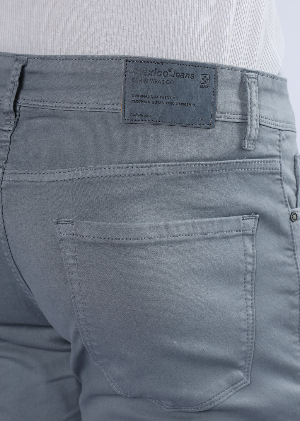 Men's Premium Comfort Fit Stretch Med Grey Jeans