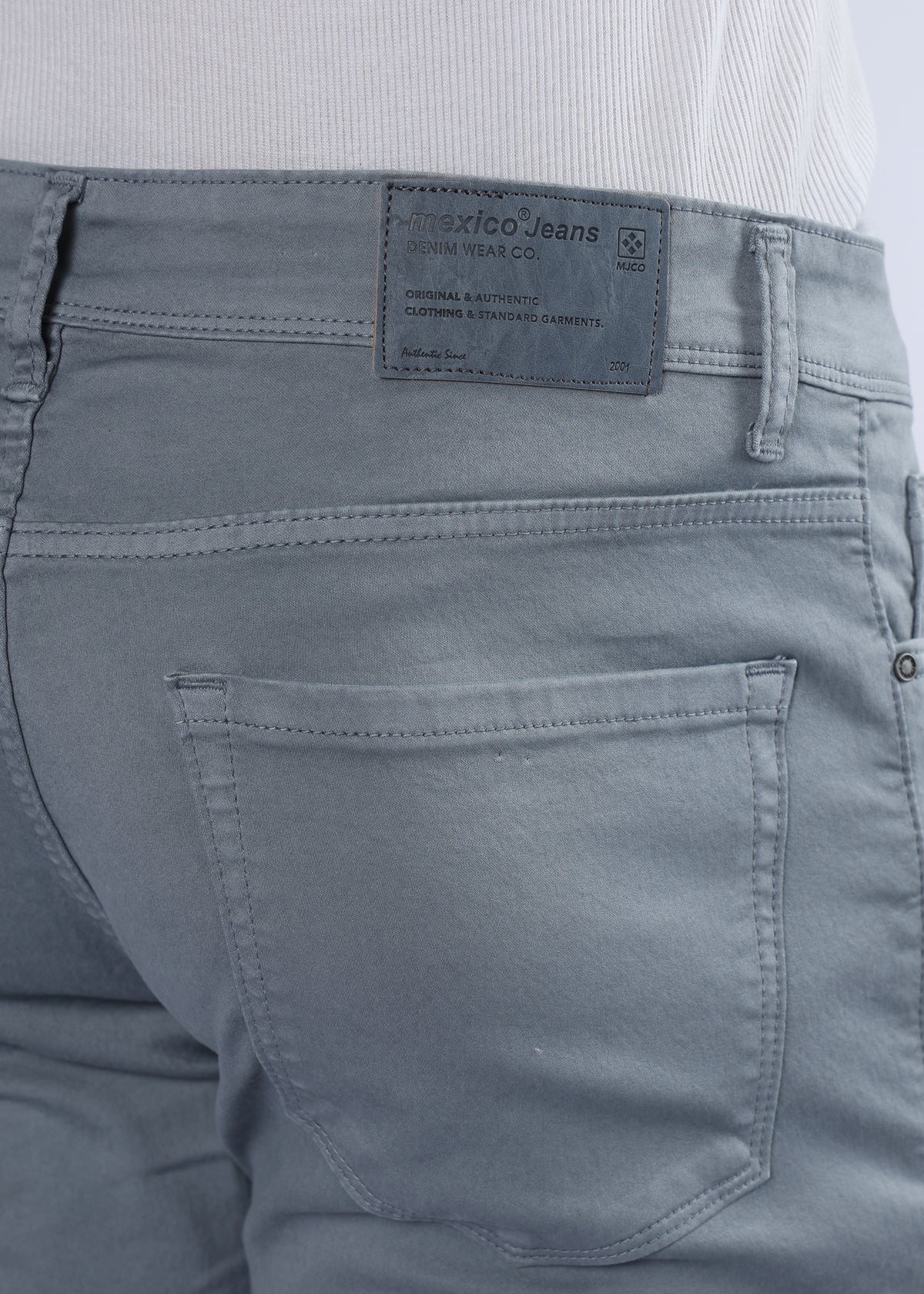 Men's Premium Comfort Fit Stretch Med Grey Jeans