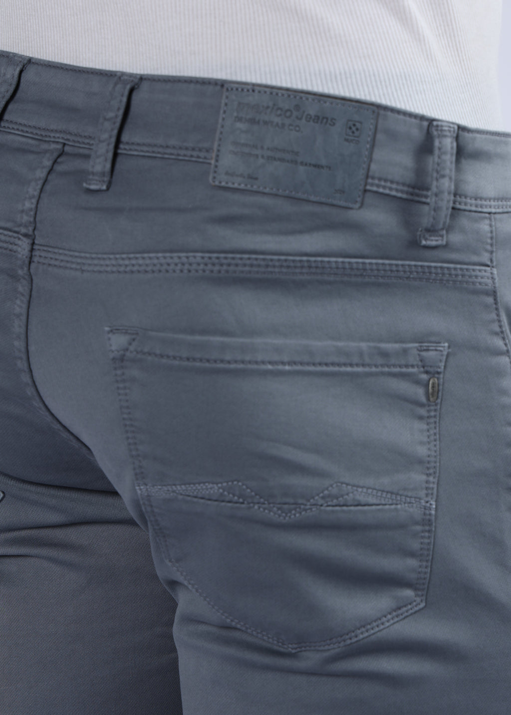 Men's Classic Slim Fit Stretch Grey Jeans