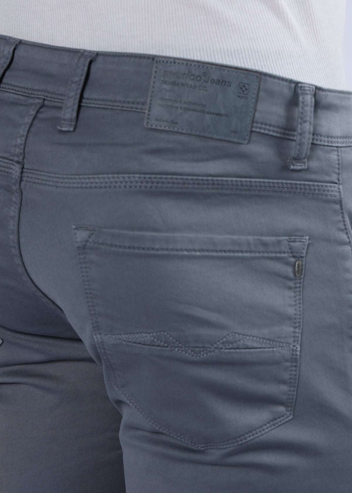 Men's Classic Slim Fit Stretch Grey Jeans