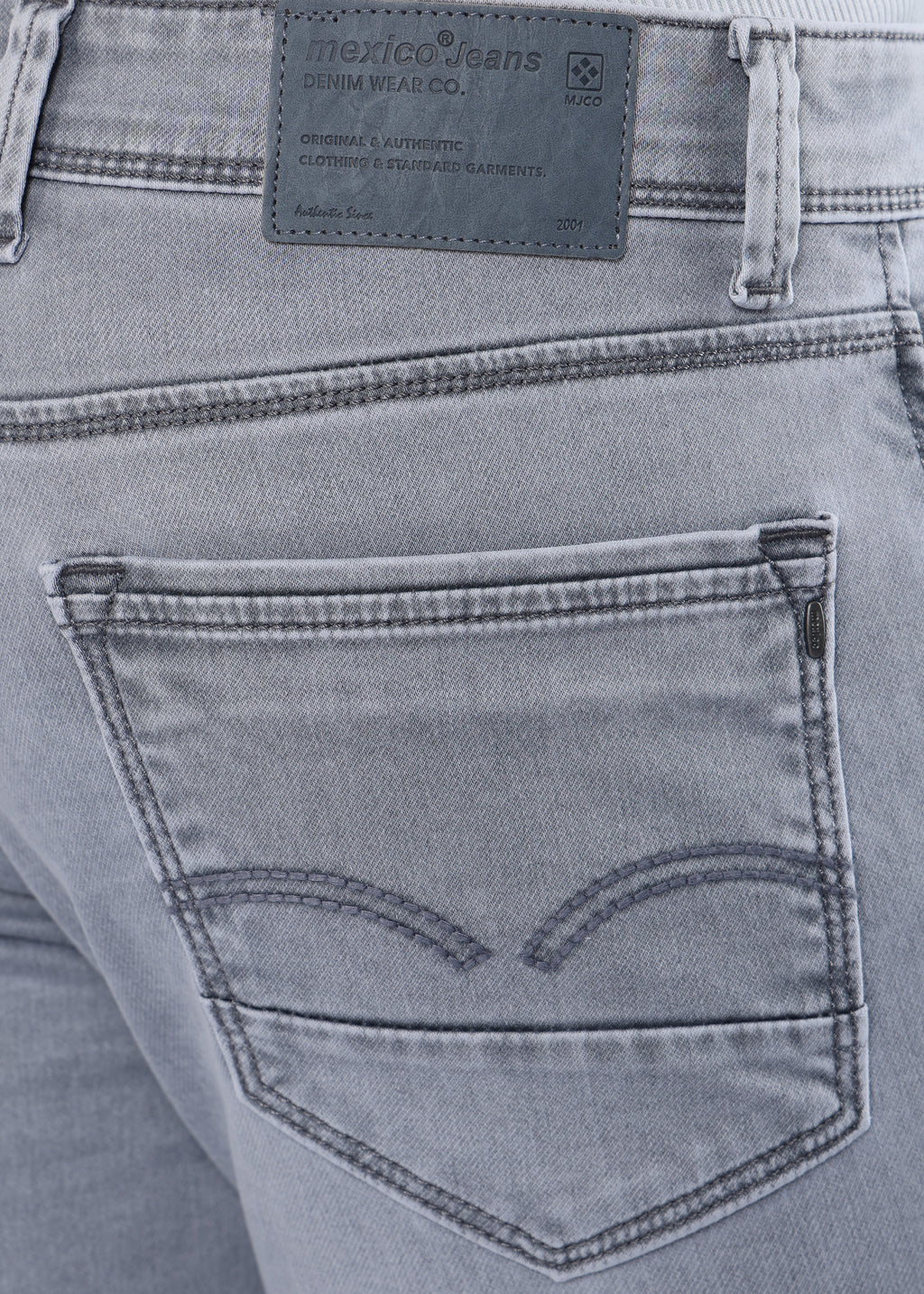 Men's Classic Slim Fit Stretch Light Grey Jeans