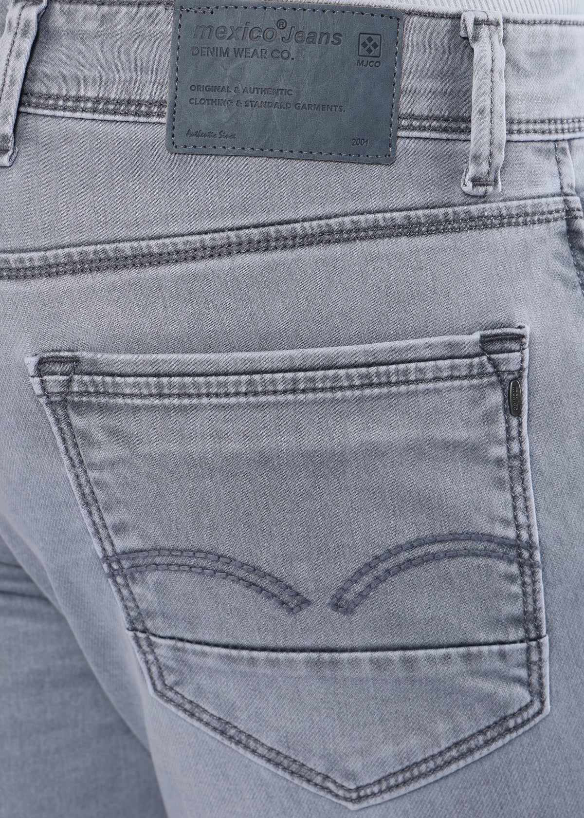 Men's Classic Slim Fit Stretch Light Grey Jeans
