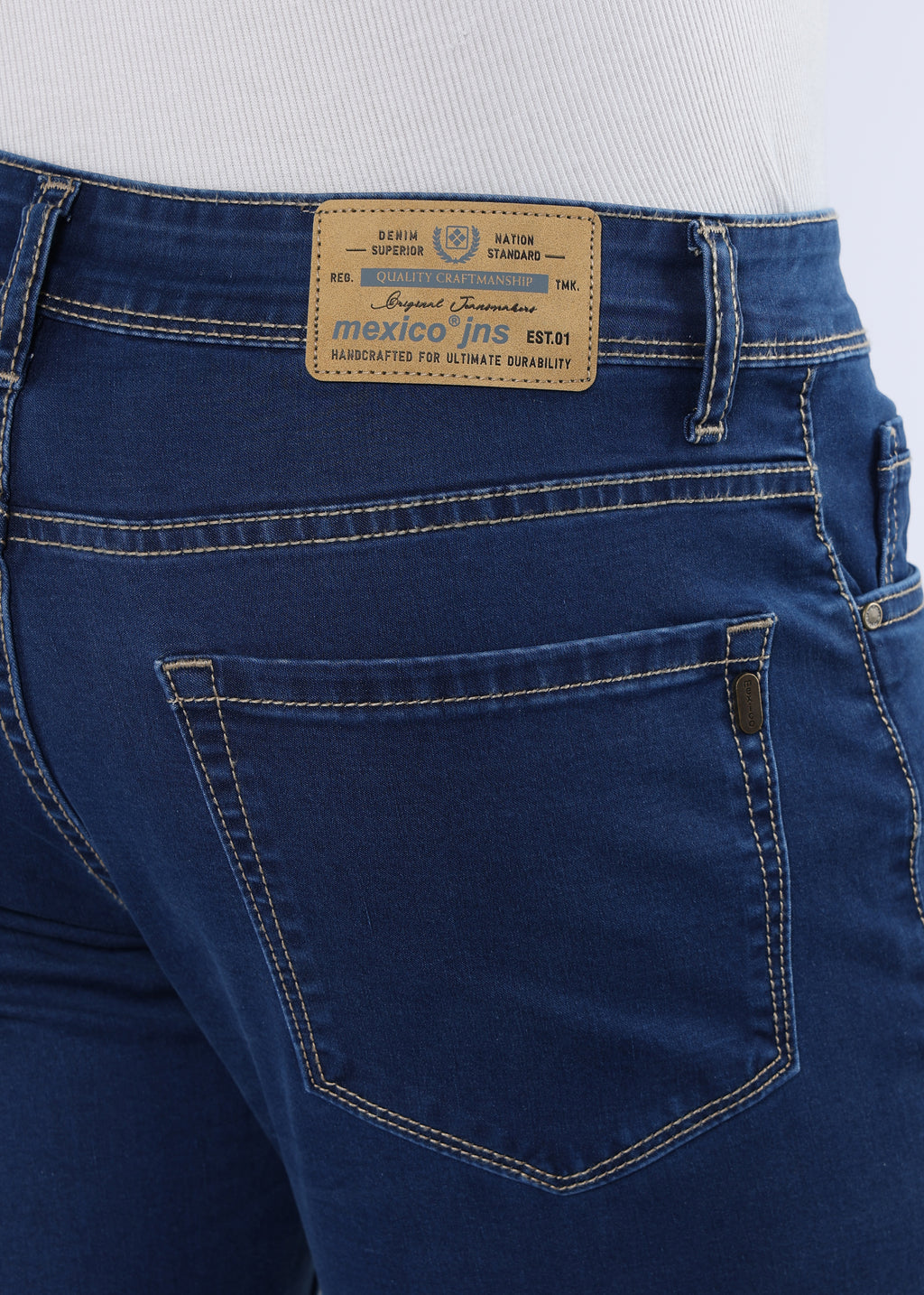 Men's Premium Comfort Fit Stretch Indigo Jeans