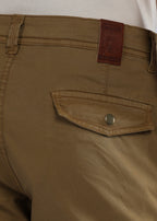 Men's Slim Fit Stretch Dark Beige Cargo