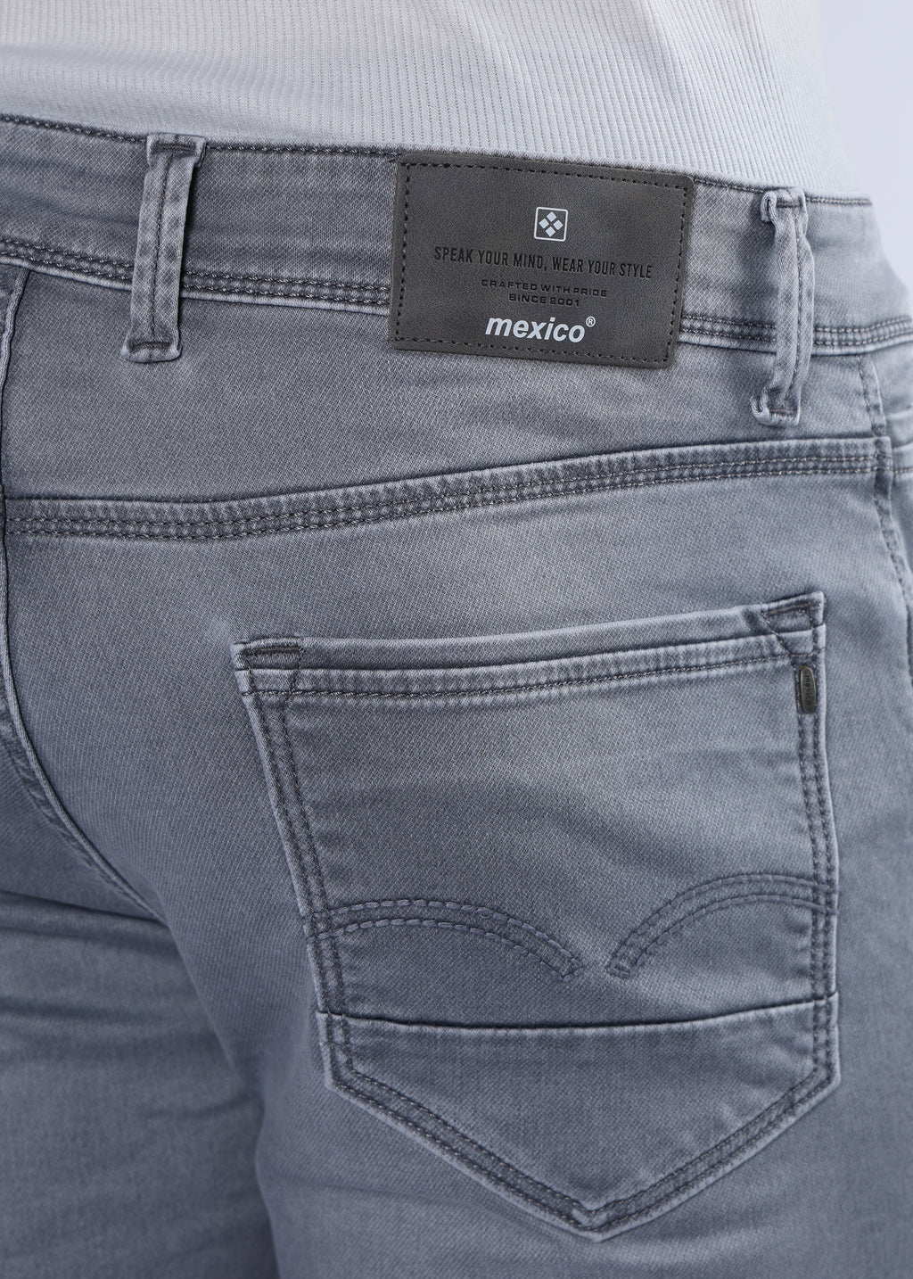 Men's Classic Slim Fit Stretch Med Grey Jeans
