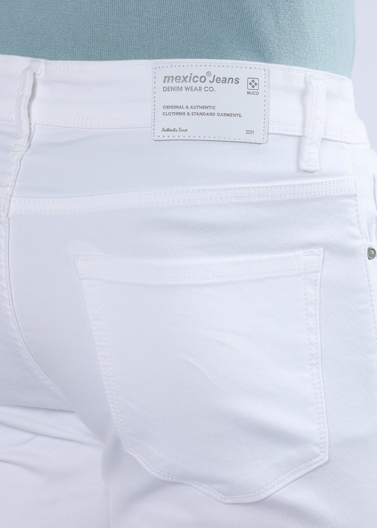 Men's Premium Comfort Fit Stretch White Jeans