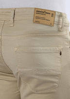 Men's Classic Slim Fit Stretch Beige Jeans